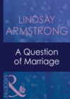Image for A question of marriage
