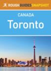 Image for Toronto Rough Guides Snapshot Canada