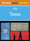Image for Texas Rough Guides Snapshot USA (includes Houston, the Gulf Coast, Austin, San Antonio, Dallas and the Panhandle)