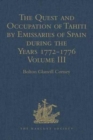 Image for The Quest and Occupation of Tahiti by Emissaries of Spain during the Years 1772-1776