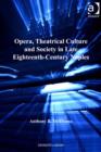 Image for Opera, theatrical culture and society in late eighteenth-century Naples