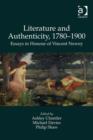 Image for Literature and authenticity, 1780-1900: essays in honour of Vincent Newey
