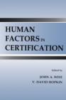 Image for Human factors in certification