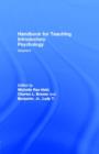 Image for Handbook for Teaching Introductory Psychology: Volume Ii