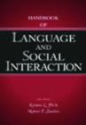 Image for Handbook of language and social interaction