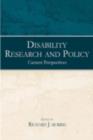 Image for Disability Research and Policy: Current Perspectives