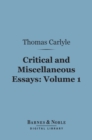 Image for Critical and Miscellaneous Essays, Volume 1 (Barnes &amp; Noble Digital Library)