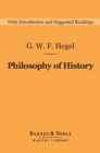 Image for Philosophy of History (Barnes &amp; Noble Digital Library)