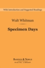 Image for Specimen Days (Barnes &amp; Noble Digital Library)