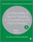 Image for Confidentiality and Record Keeping in Counselling and Psychotherapy