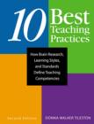 Image for Ten best teaching practices  : how brain research, learning styles, and standards define teaching competencies
