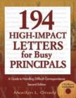 Image for 194 high-impact letters for busy principals  : a guide to handling difficult correspondence