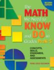 Image for The Math We Need to Know and Do in Grades PreK-5