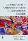 Image for Essential guide to qualitative methods in organizational research