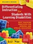 Image for Differentiating instruction for students with learning disabilities  : best teaching practices for general and special educators