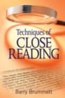 Image for Techniques of Close Reading