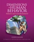 Image for Dimensions of human behaviour  : person and environment