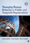 Image for Managing Human Behavior in Public and Nonprofit Organizations