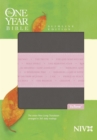 Image for The One Year Bible NIV, Slimline Edition, TuTone (LeatherLike, Heather Gray/Pink)