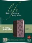Image for NLT Life Application Study Bible Dark Brown/Pink Flowers