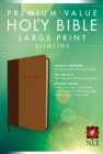 Image for NLT Premium Value Large Print Slimline Bible, Brown/Tan