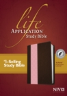 Image for NIV Life Application Study Bible, Second Edition, TuTone (Red Letter, LeatherLike, Dark Brown/Pink, Indexed)