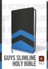 Image for NLT Guys Slimline Bible Tutone Black/Blue Chevrons