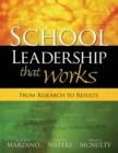 Image for School Leadership That Works : From Research to Results