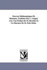 Image for Oeuvres Mathematiques de Riemann, Traduites Par L. Langel, Avec Une Preface de M. Hermite Et Un Discours de M. Felix Klein.