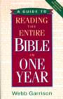 Image for A guide to reading the Bible in one year.