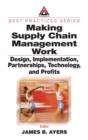 Image for Making supply chain management work: design, implementation, partnerships, technology, and profits