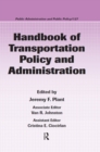 Image for Handbook of transportation policy and administration