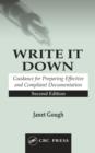 Image for Write it down: guidance for preparing effective and compliant documentation