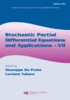 Image for Stochastic partial differential equations and applications VII