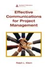 Image for Effective communications for project management