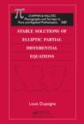 Image for Stable solutions of elliptic partial differential equations : 143