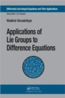 Image for Applications of lie groups to difference equations