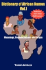 Image for Dictionary of African Names Vol.1