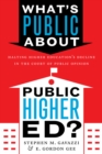 Image for What&#39;s public about public higher ed?: halting higher education&#39;s decline in the court of public opinion