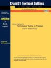 Image for Studyguide for Psychological Testing by Urbina, Anastasi &amp;, ISBN 9780023030857
