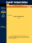 Image for Studyguide for Modern Management by Certo, ISBN 9780130670892