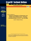 Image for Outlines &amp; Highlights for Elementary and Middle School Mathematics : Teaching Developmentally by John A. Van de Walle