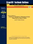 Image for Outlines &amp; Highlights for Managing Human Resources by Wayne Cascio