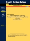 Image for Outlines &amp; Highlights for Strategic Management and Business Policy by Thomas L. Wheelen