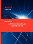 Image for Exam Prep for Advanced Calculus by Folland, 1st Ed.