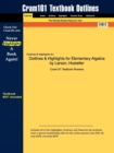 Image for Outlines &amp; Highlights for Elementary Algebra by Larson, Hostetler