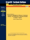 Image for Outlines &amp; Highlights for Women in American Society : An Introduction to Womens Studies by Sapiro, Virginia