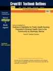 Image for Outlines &amp; Highlights for Public Health Nursing