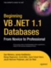 Image for Beginning VB .NET 1.1 databases: from novice to professional