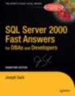 Image for SQL server 2000 fast answers: for DBAs and developers